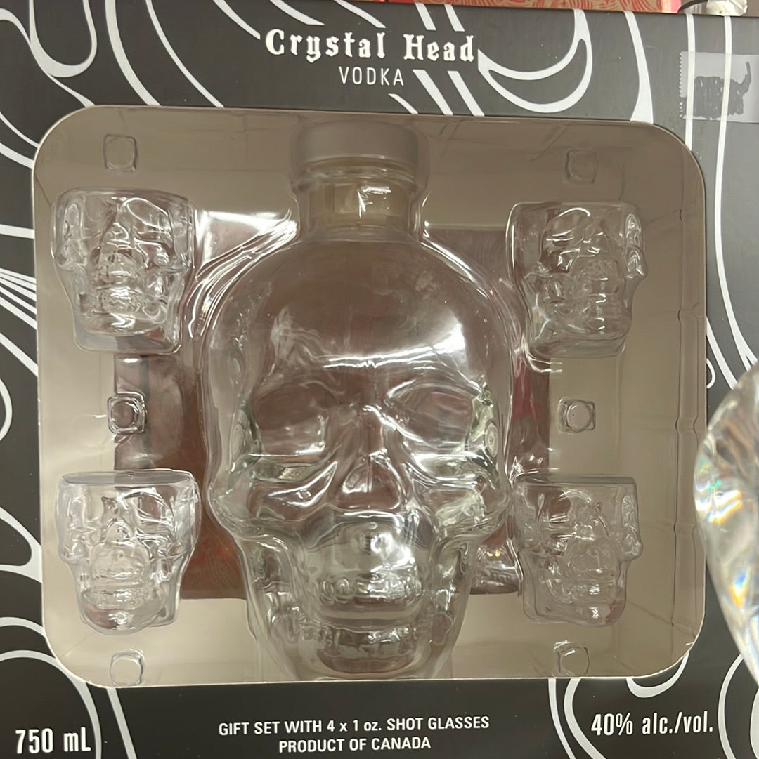 Crystal head gift set