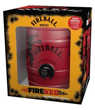 The new Fire keg will include 5 Liters of Straight Fireball Whiskey equivalent to over 115 shots.