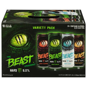The Beast Unleashed Energy Drink, Hard, 12/12 oz Variety Pack