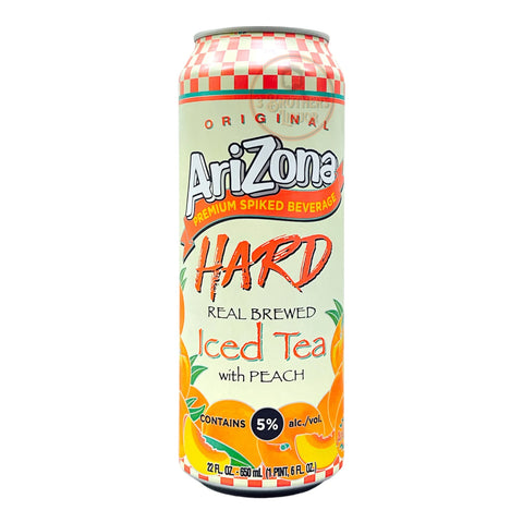 Arizona Spiked Hard Iced Tea With Peach Flavor Vodka Seltzer Can (22oz)