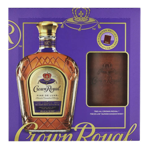 Crown royal gift set with limited edition flask /750ml